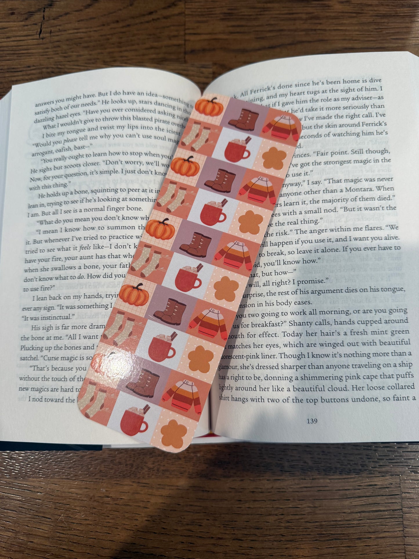 Pumpkins, Sweaters, and Lattes Oh My Bookmark