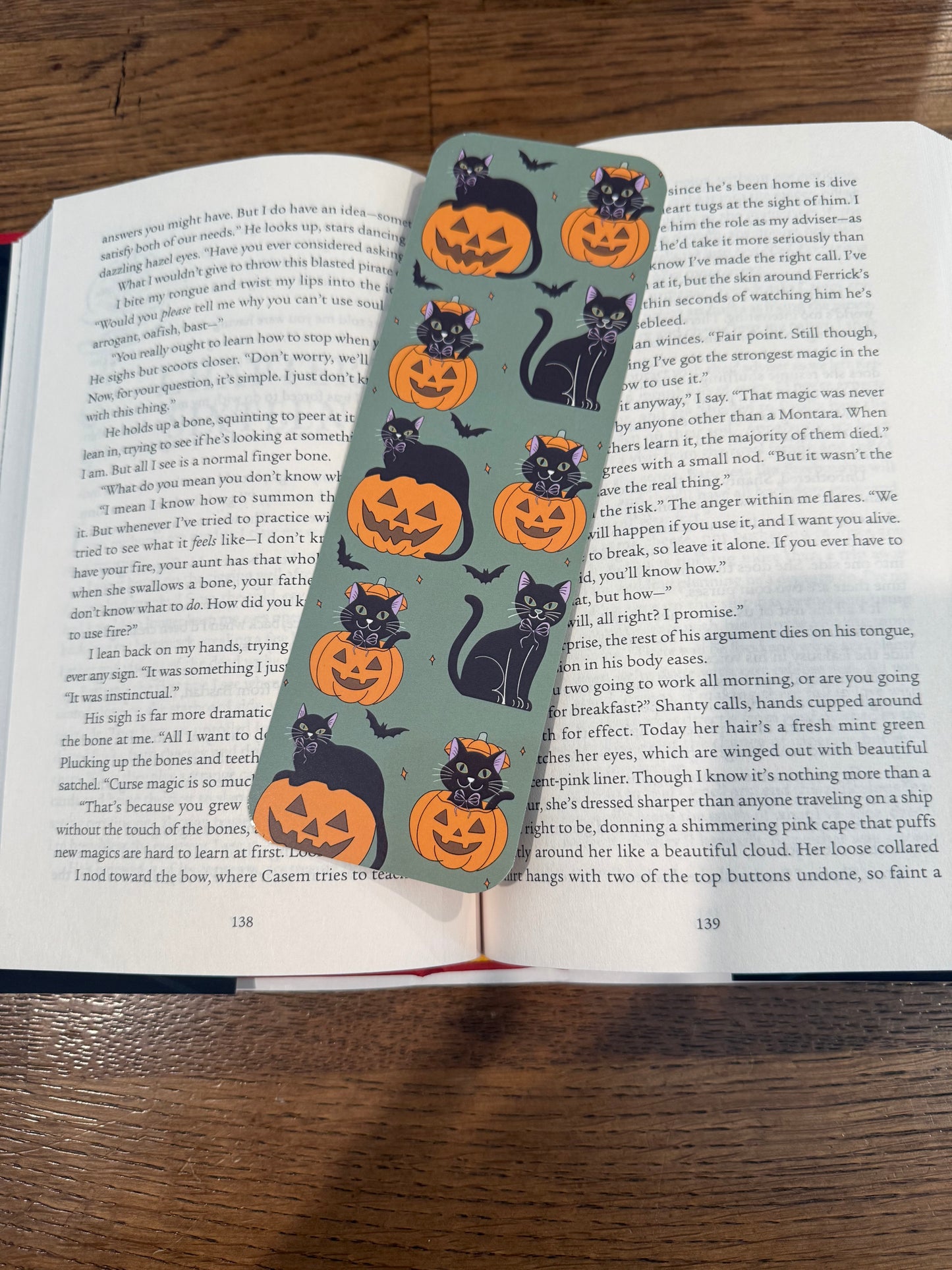 Pumpkin Cats Bookmark
