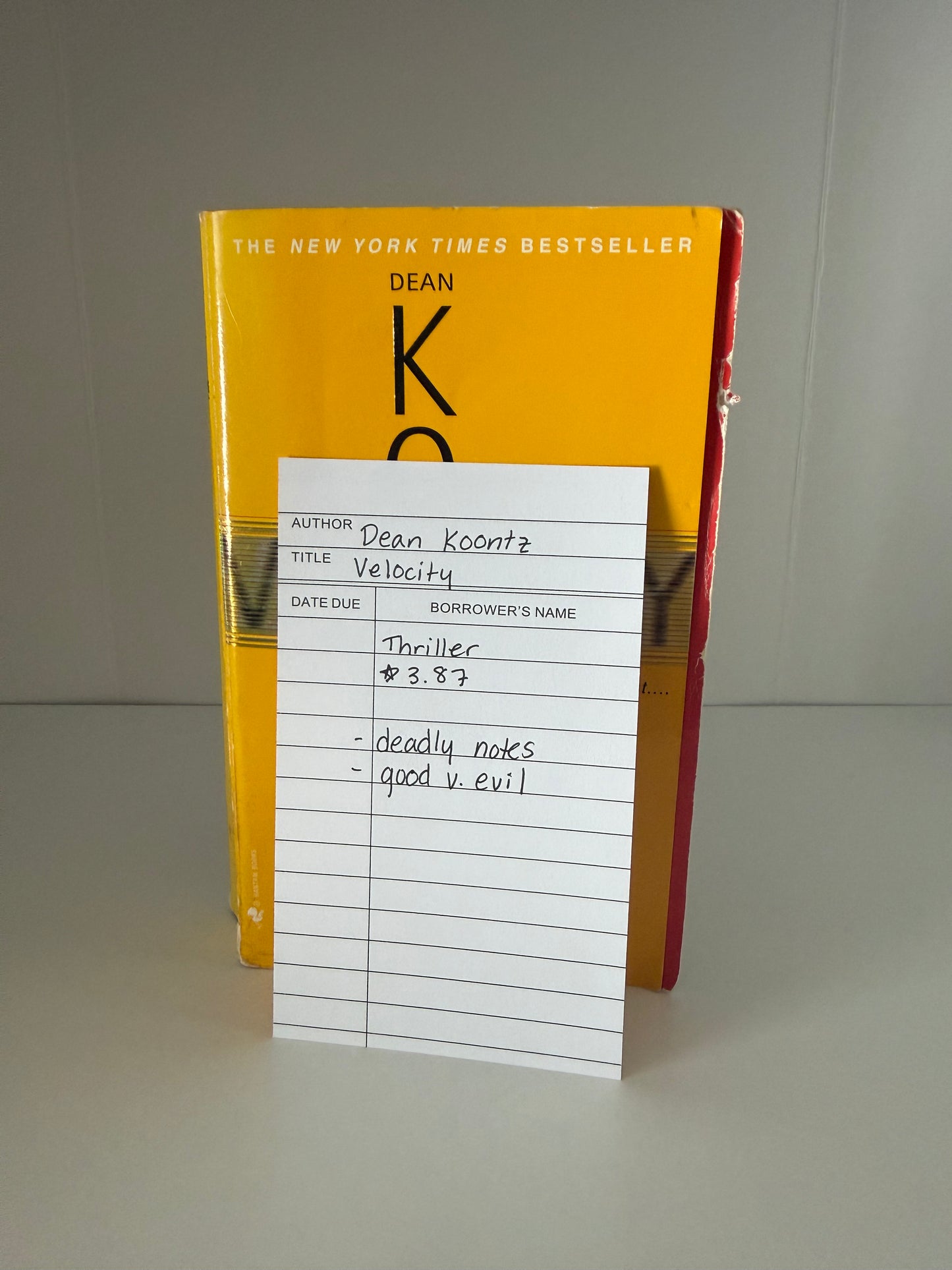 Velocity by Dean Koontz