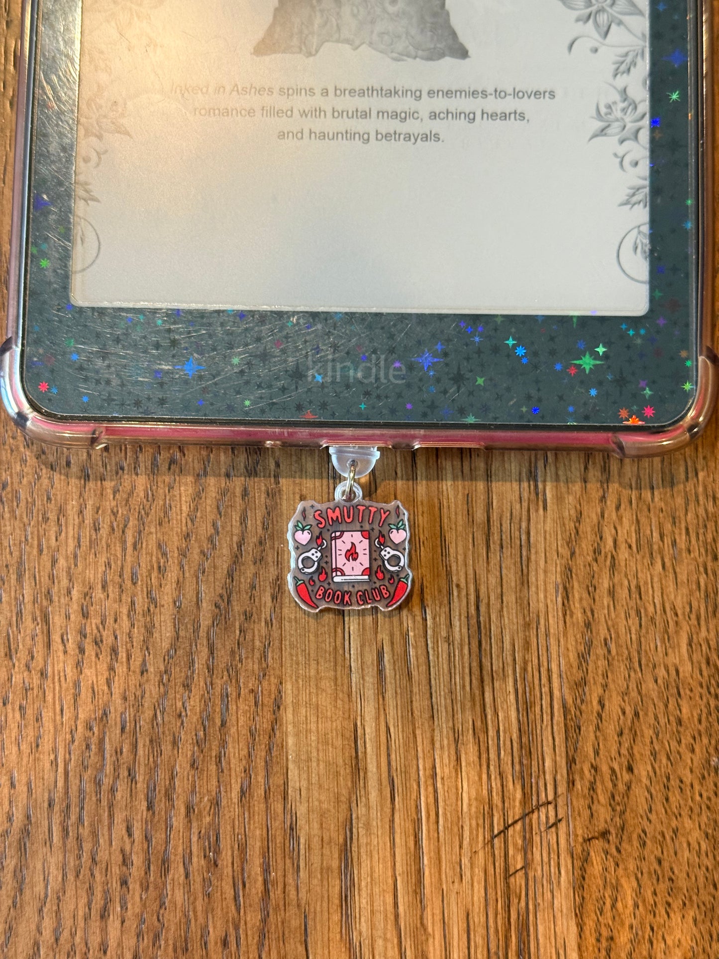 Smutty Book Club USB-c Kindle Charm