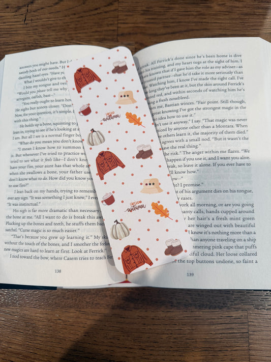 Hello Autumn Bookmark