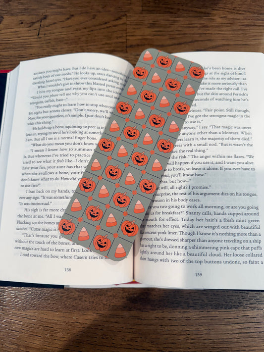 Jack O Lanterns and Candy Corn Bookmark