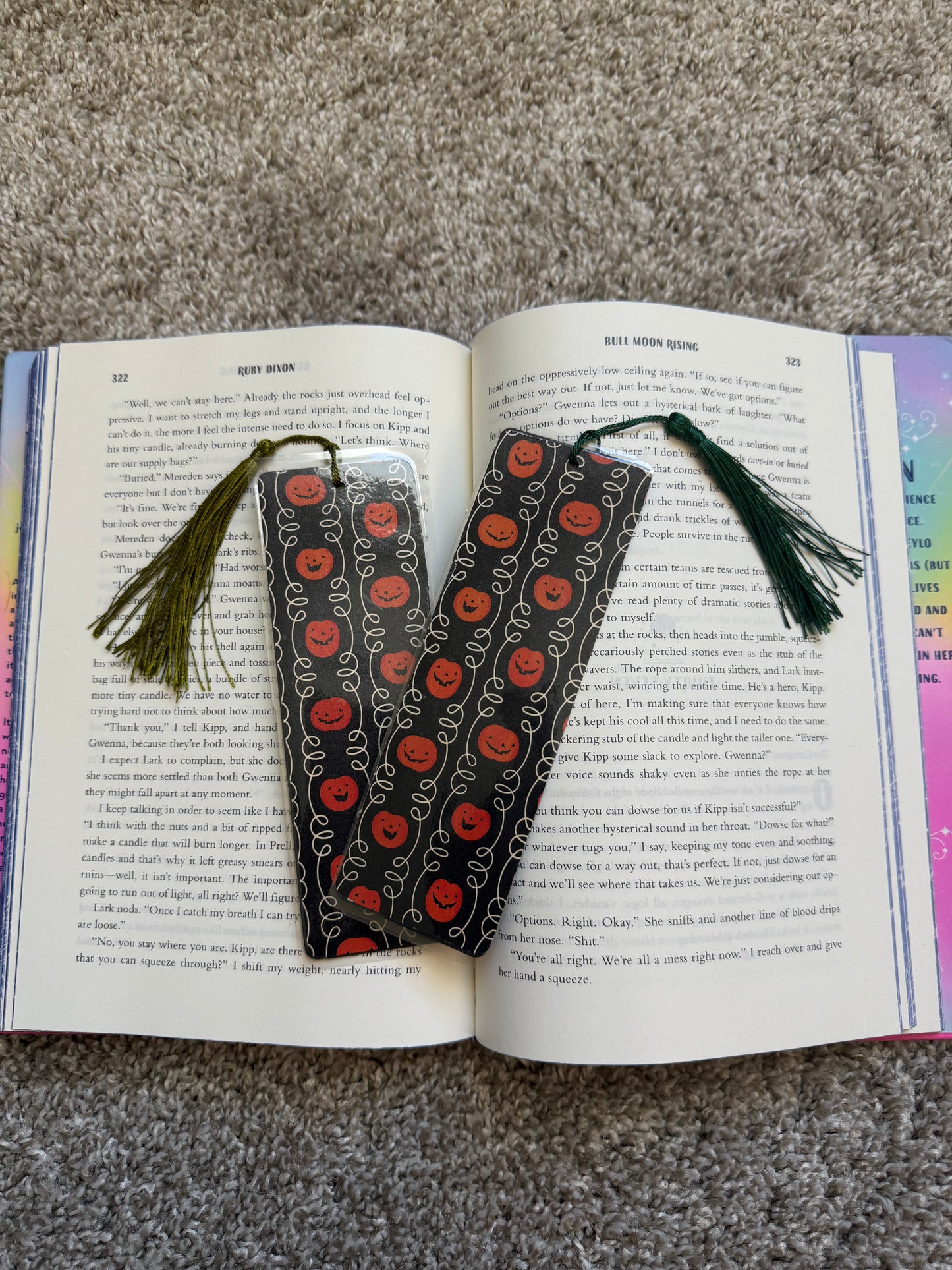 Vintage Pumpkin bookmark with tassel