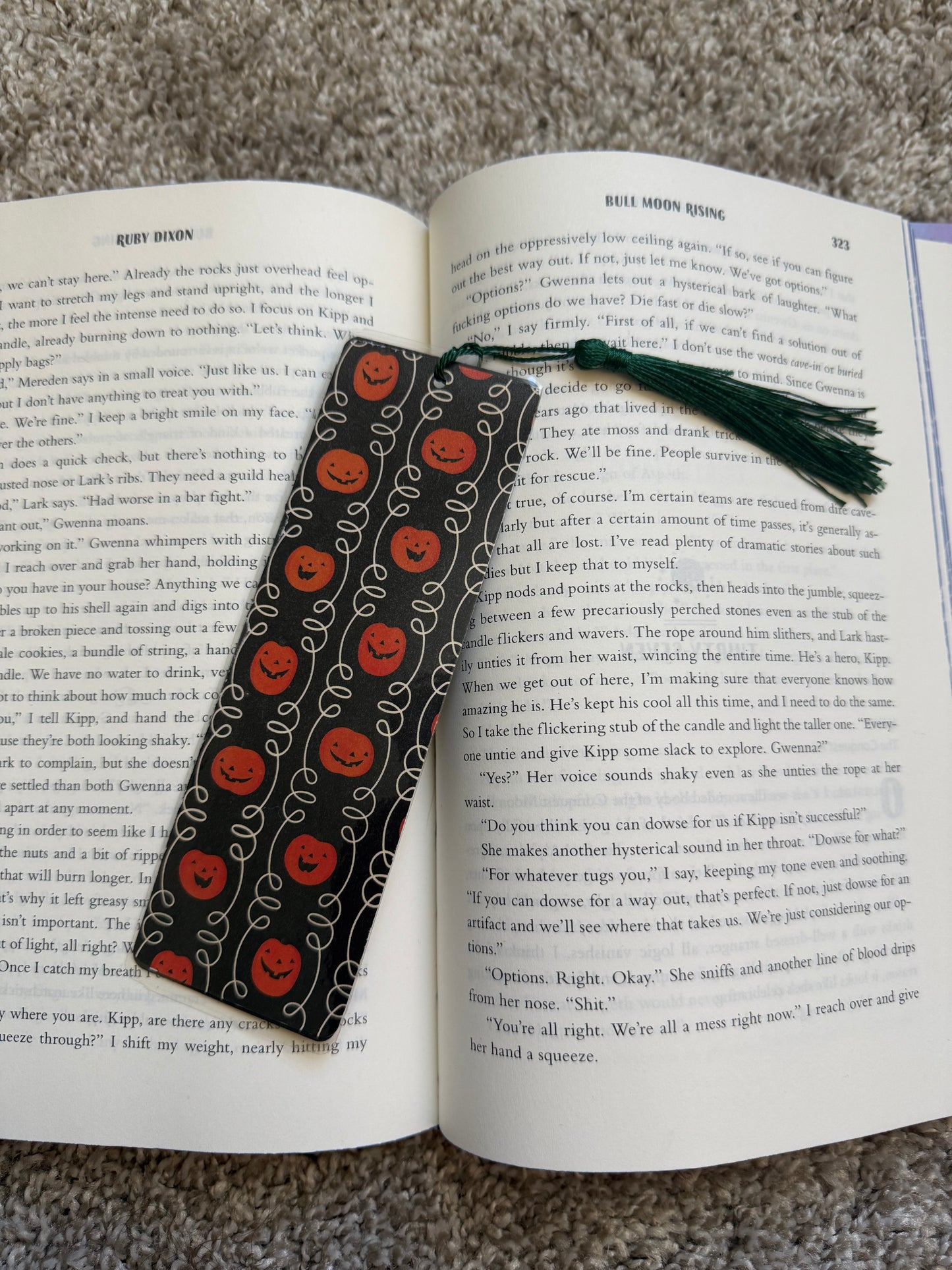 Vintage Pumpkin bookmark with tassel