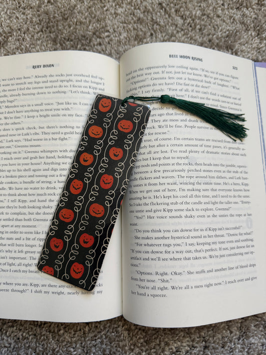 Vintage Pumpkin bookmark with tassel