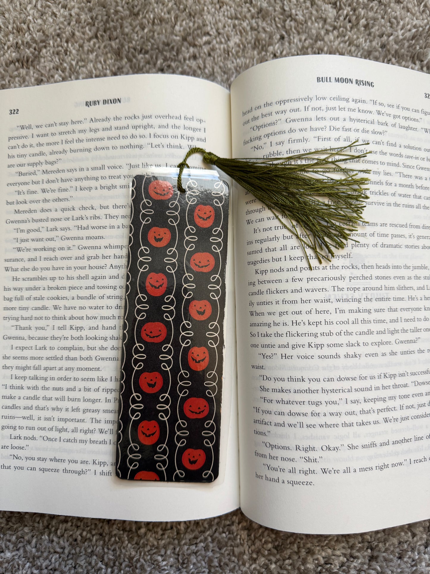 Vintage Pumpkin bookmark with tassel