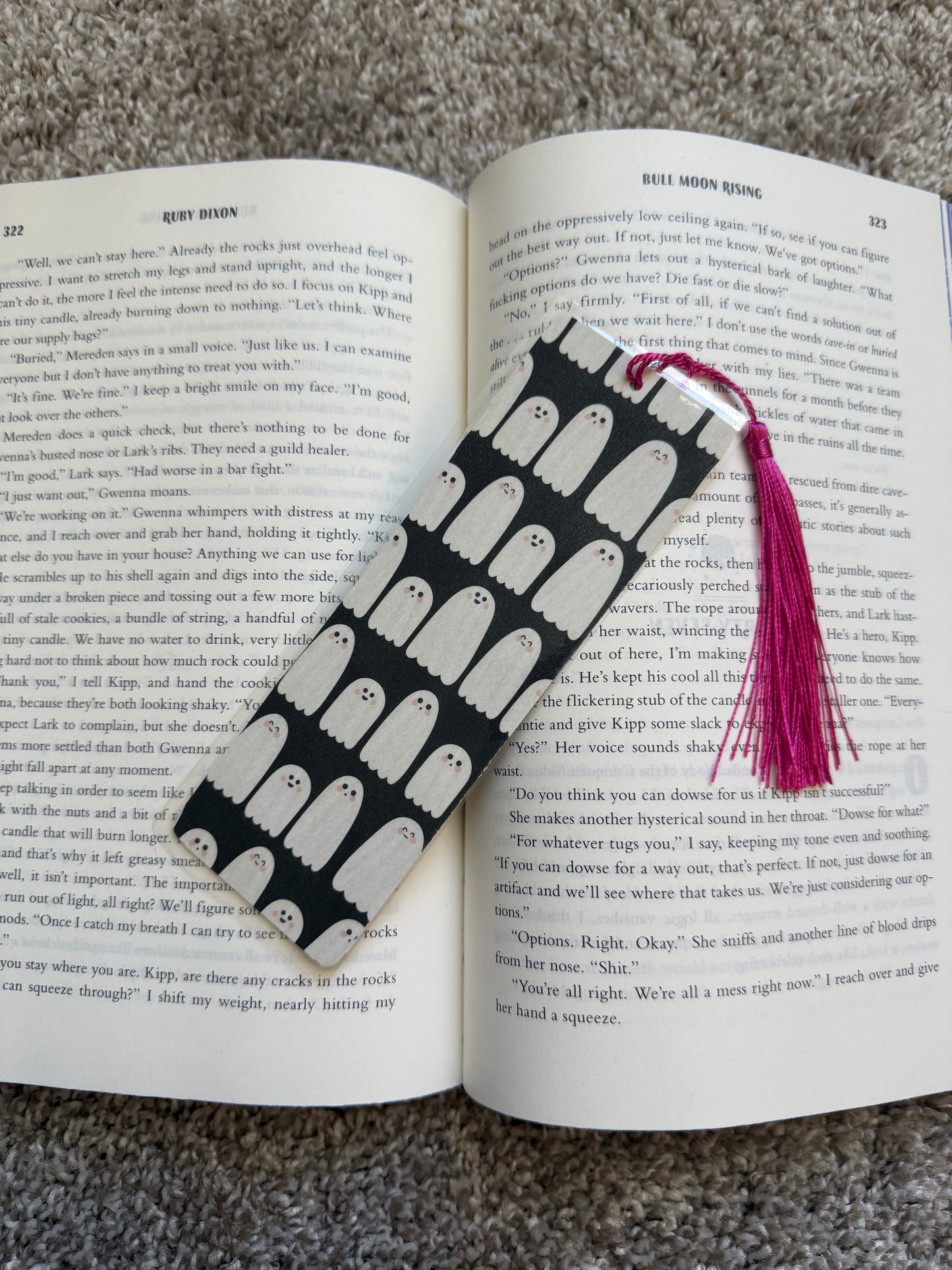 Ghost bookmark with tassel