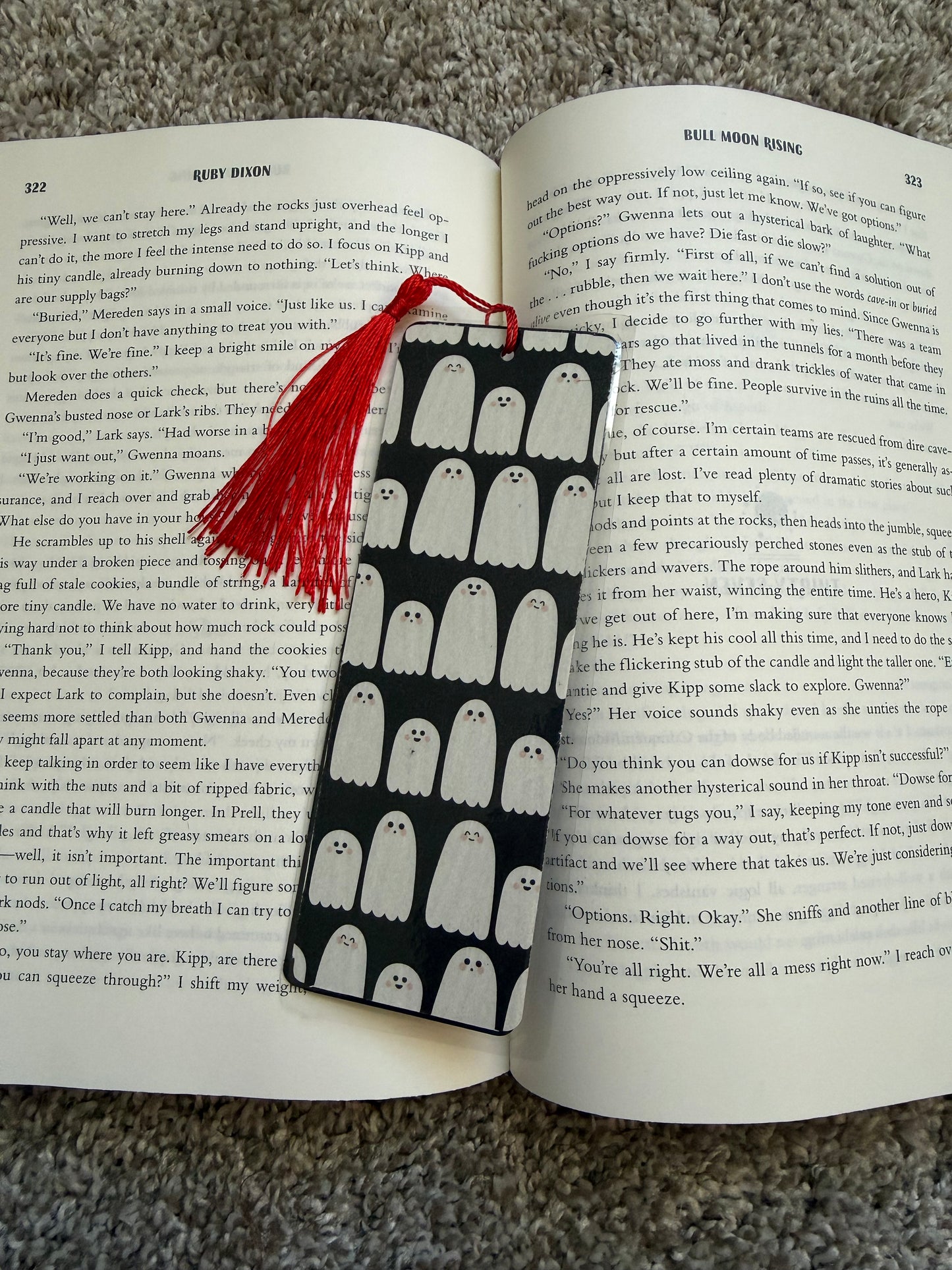 Ghost bookmark with tassel