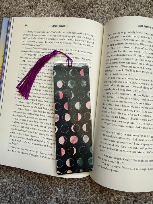 Moon Phase bookmark with tassel