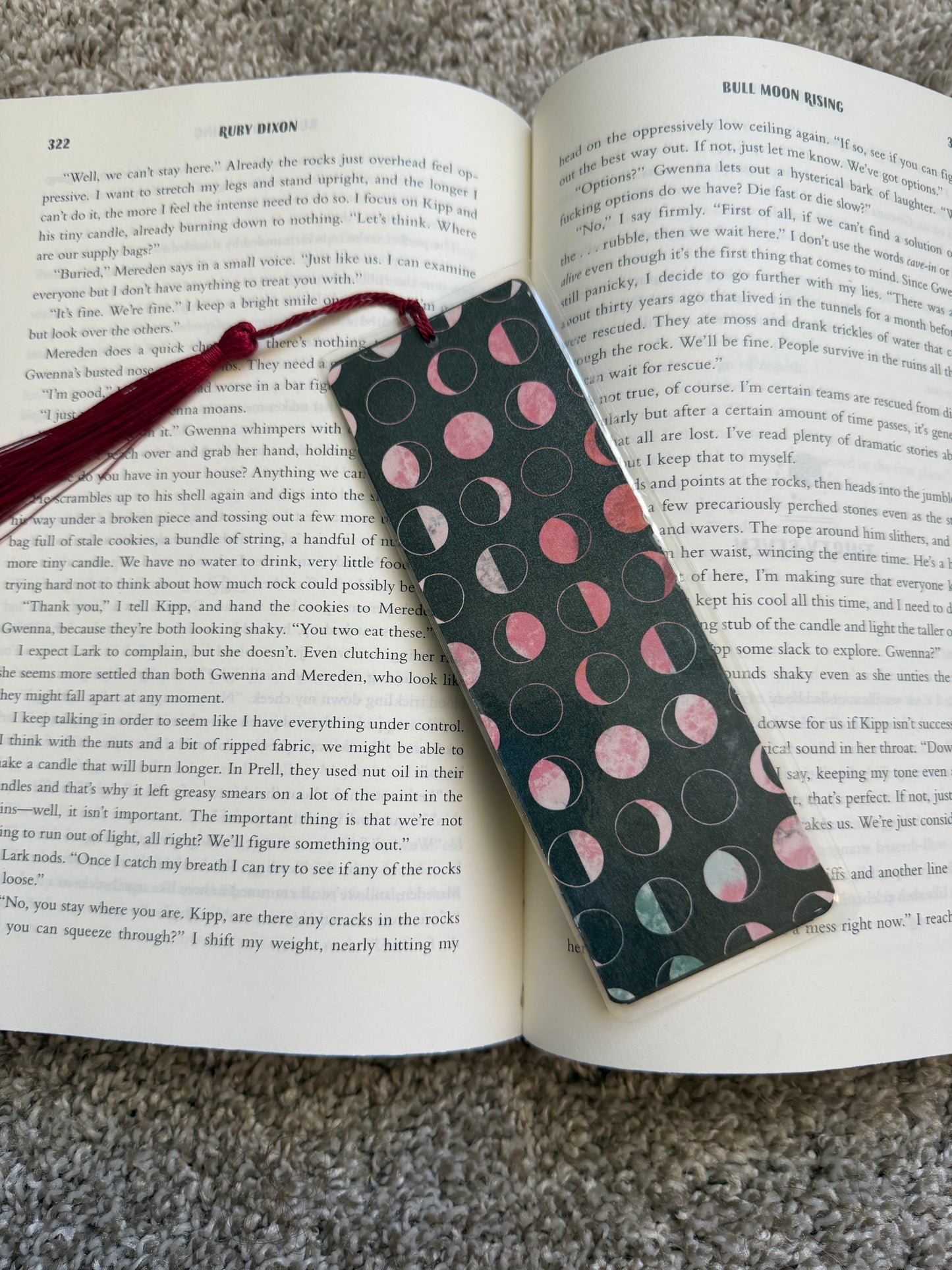Moon Phase bookmark with tassel