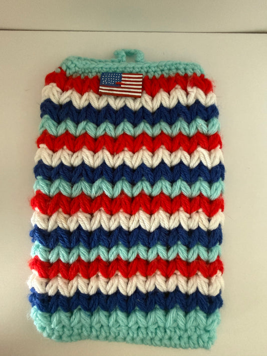 Red White and Blue Book Sleeve